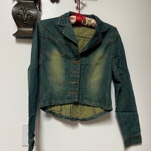 Green blue Denim Jacket vintage